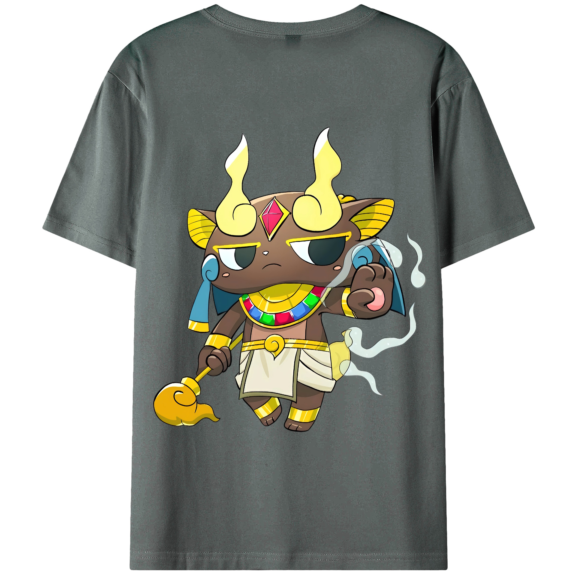 （画像用） 妖怪ウォッチ Yo-kai Watch 綿100％ メンズ半袖Tシャツ（バックプリント） 通気性